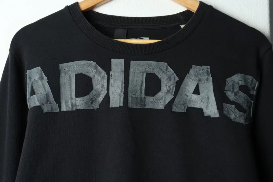 (XL) 아디다스 맨투맨 티셔츠 빅로고 블랙 올드스쿨-15D14 상품이미지5