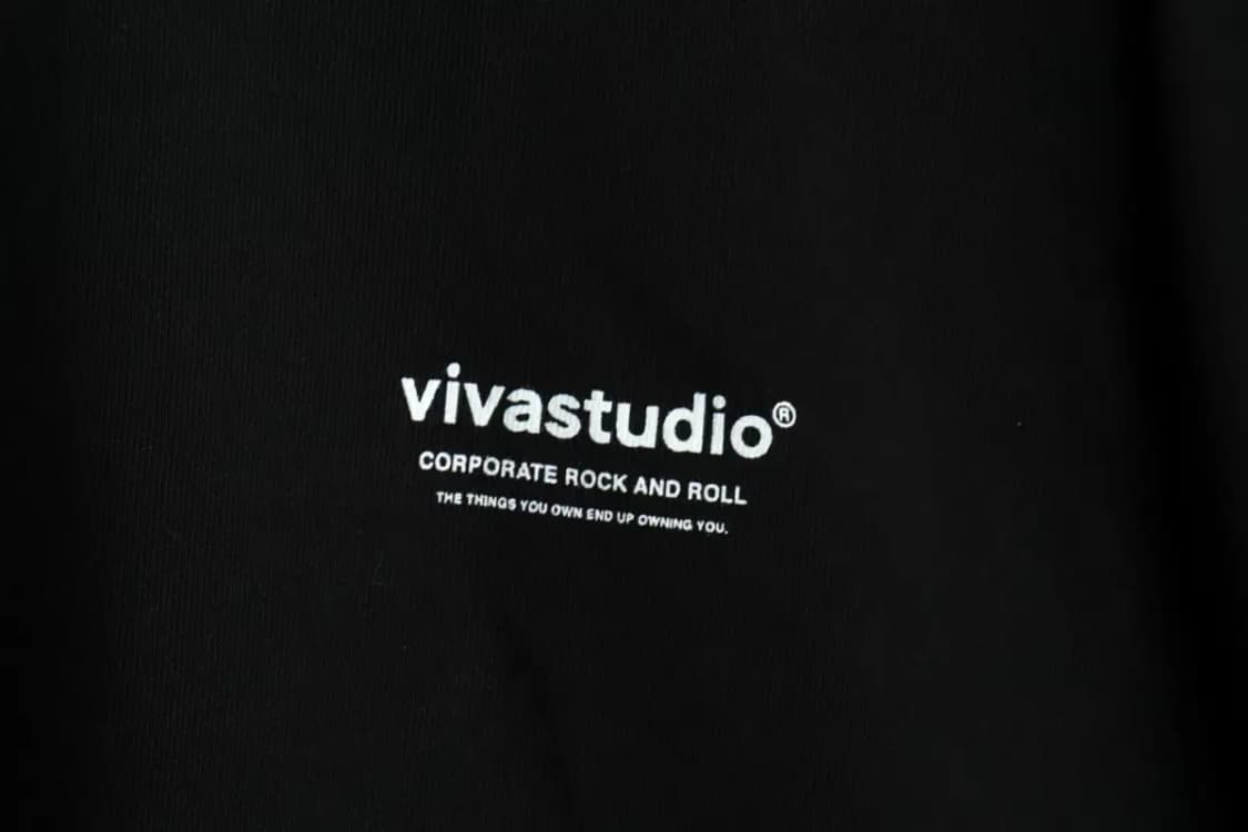 (XL-2XL) 비바스튜디오 맨투맨 티셔츠 블랙 로고 올드스쿨-15D15 상품이미지5