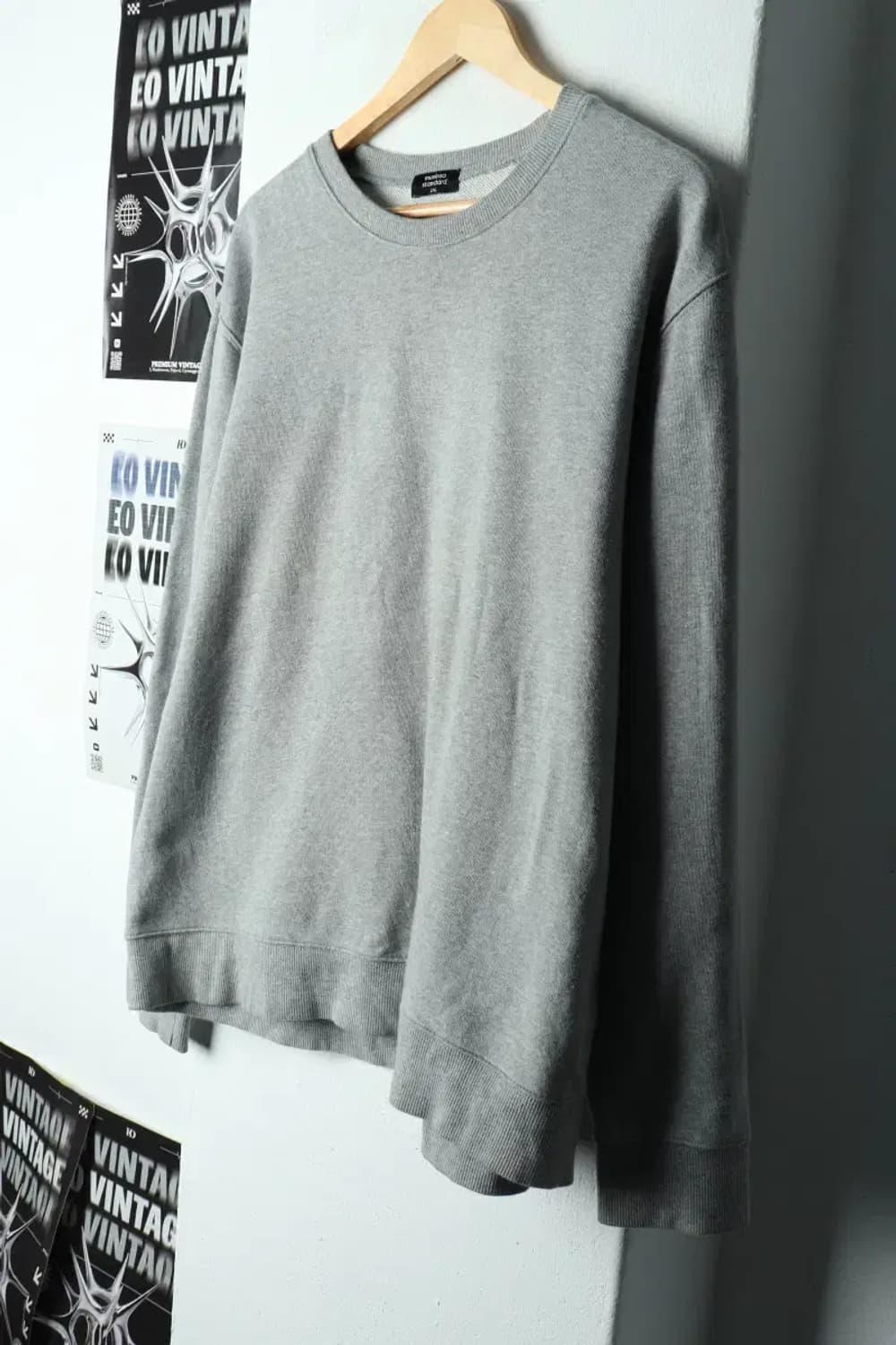 (2XL) 무신사 스탠다드 맨투맨 티셔츠 빅사이즈 그레이 무-15D17 상품이미지1