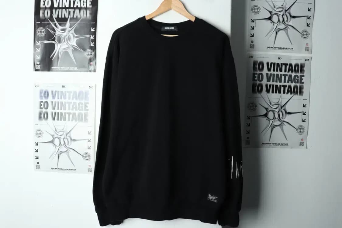 (L-XL) 버커루 맨투맨 티셔츠 오피움 한정판 블랙웨어-15D18 상품이미지2