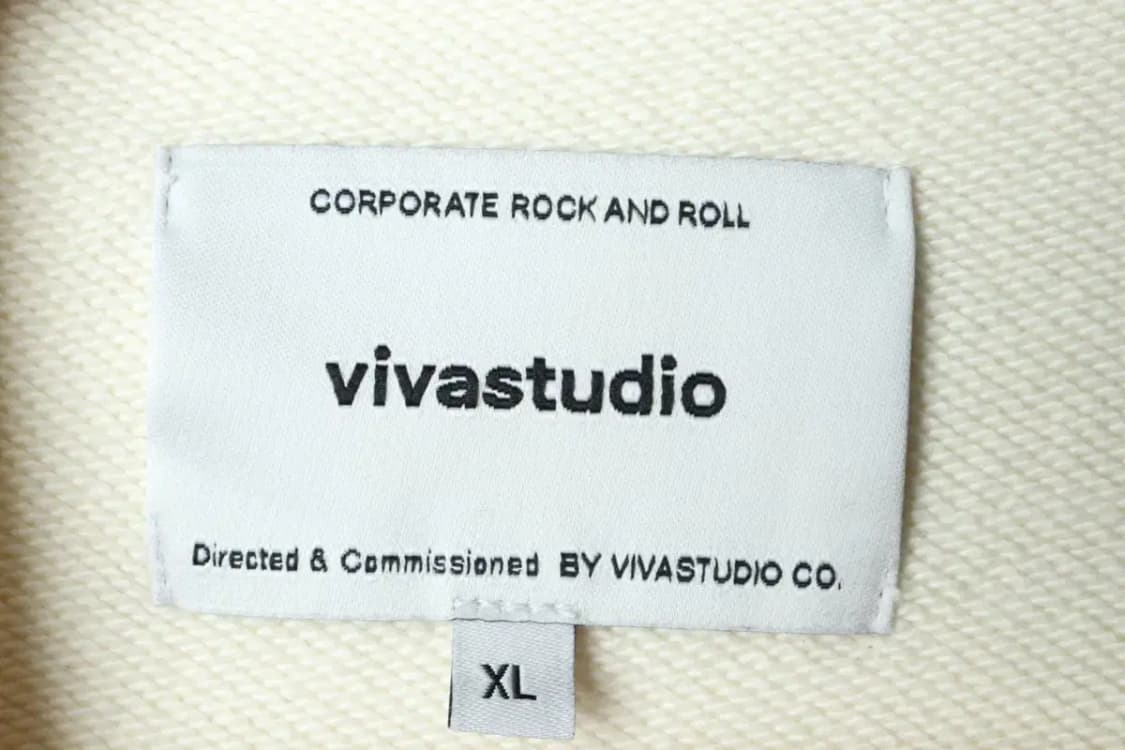 (XL) 비바스튜디오 맨투맨 티셔츠 아이보리 로고 올드스쿨-15D1A 상품이미지7