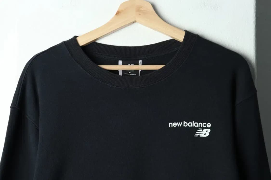 (2XL) 뉴발란스 맨투맨 티셔츠 빅사이즈 기모 블랙-15D1E 상품이미지3