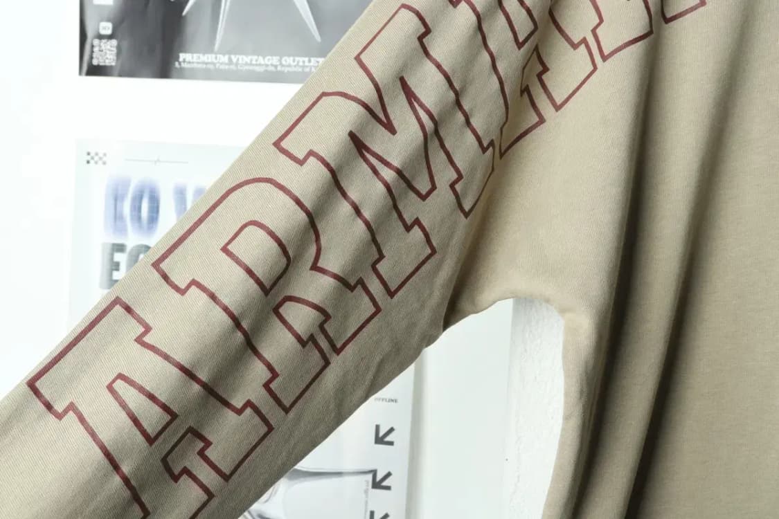 (M-L) 아르마니 맨투맨 티셔츠 레터링 브라운 폴리-15D20 상품이미지5