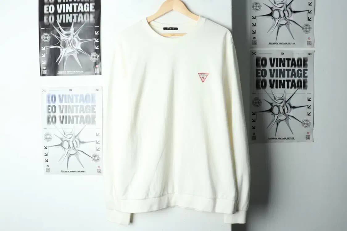 (XL-2XL) 게스 맨투맨 티셔츠 빅사이즈 아이보리-15D23 상품이미지2