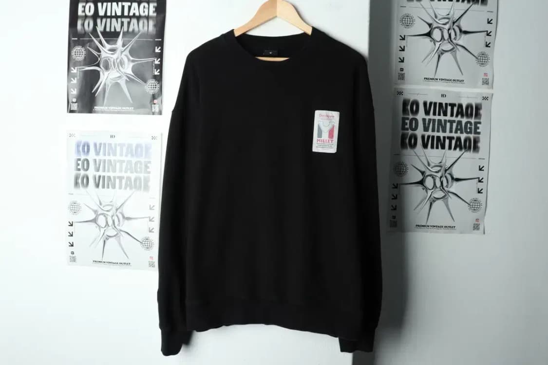 (XL) 밀레 맨투맨 티셔츠 블랙 로고 올드스쿨-15D25 상품이미지2