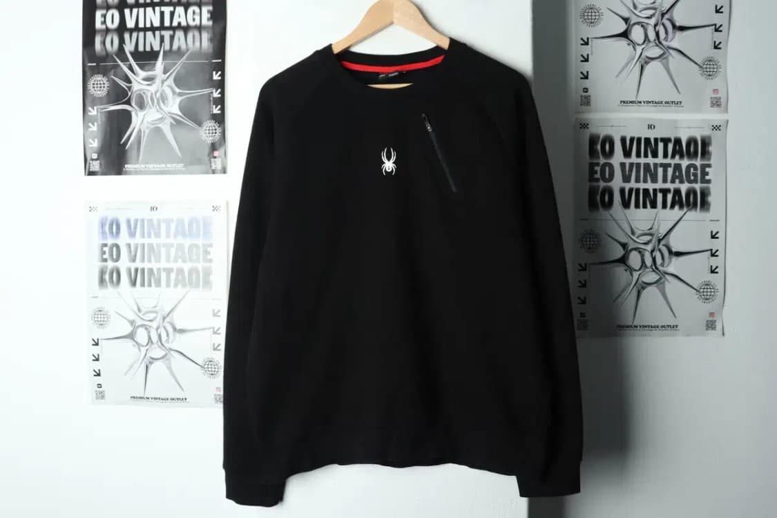 (XL-2XL) 스파이더 맨투맨 티셔츠 나그랑 블랙 올드스쿨-15D26 상품이미지2