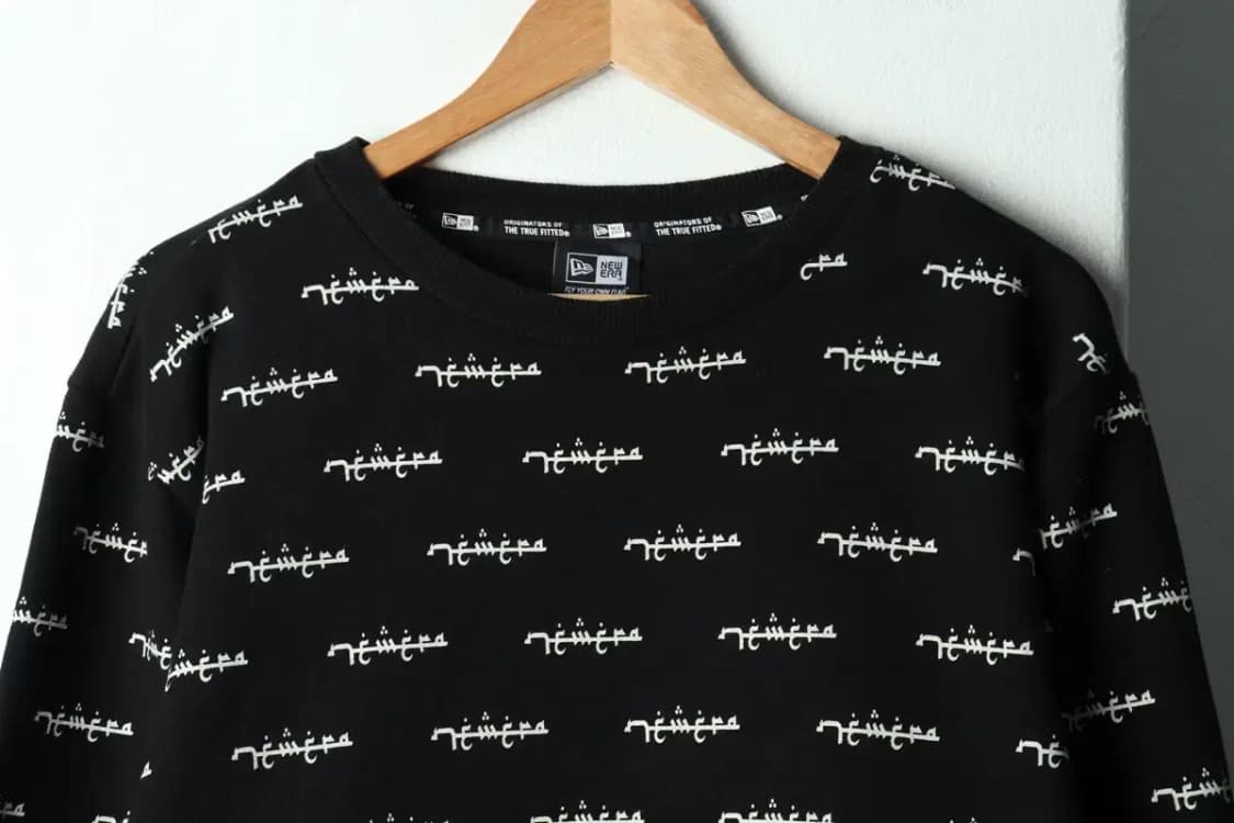 (XL-2XL) 뉴에라 맨투맨 티셔츠 레터링 블랙 유니크-15D27 상품이미지3