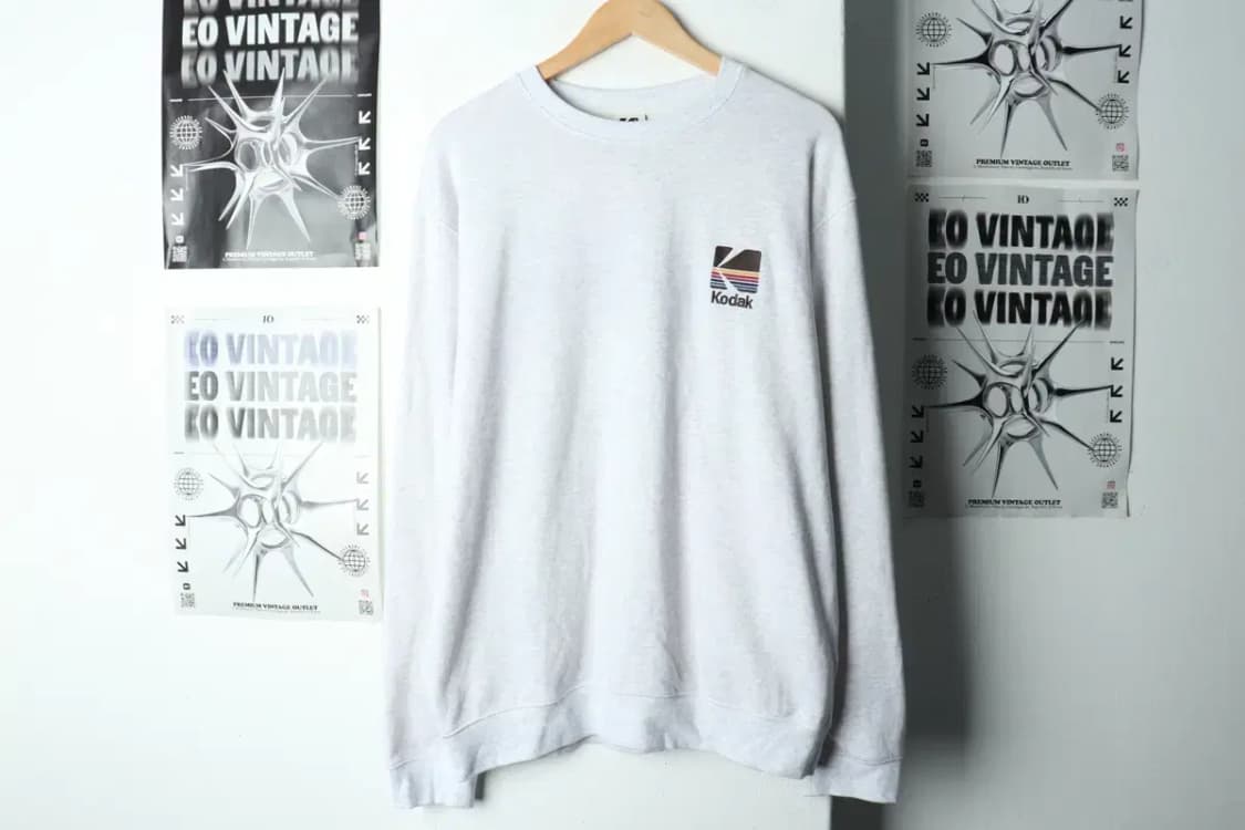 (L-XL) 코닥 맨투맨 티셔츠 멜란지화이트 올드스쿨-15D2A 상품이미지2