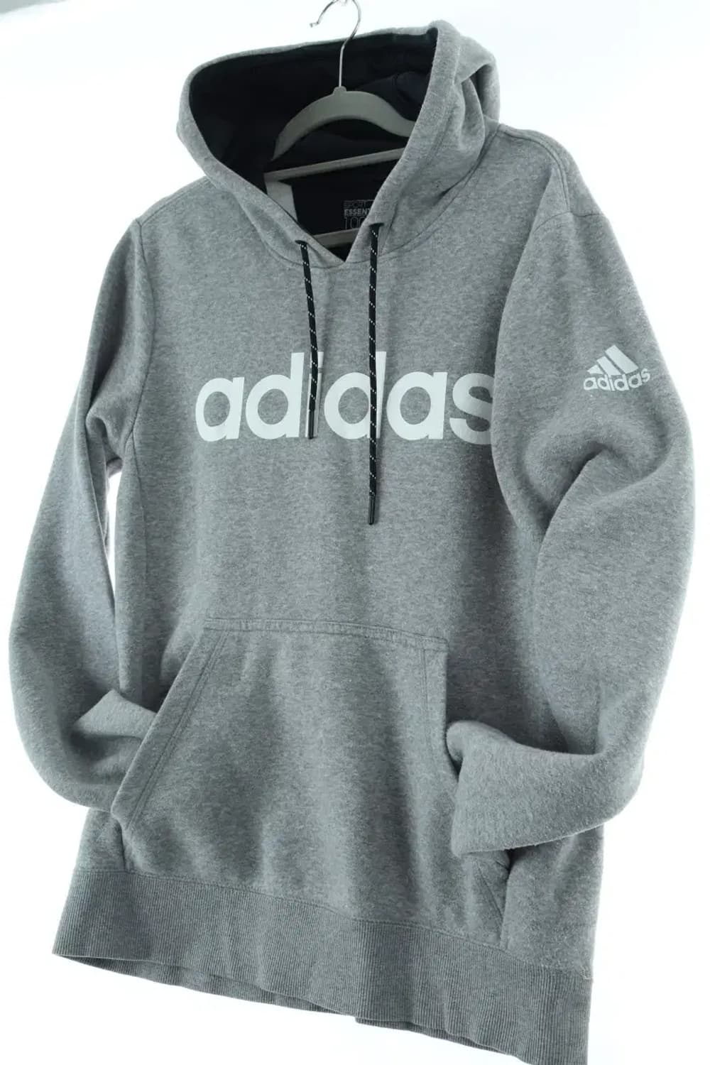 (L) 아디다스 후드티셔츠 그레이 사용감 기모-15D6B 상품이미지1