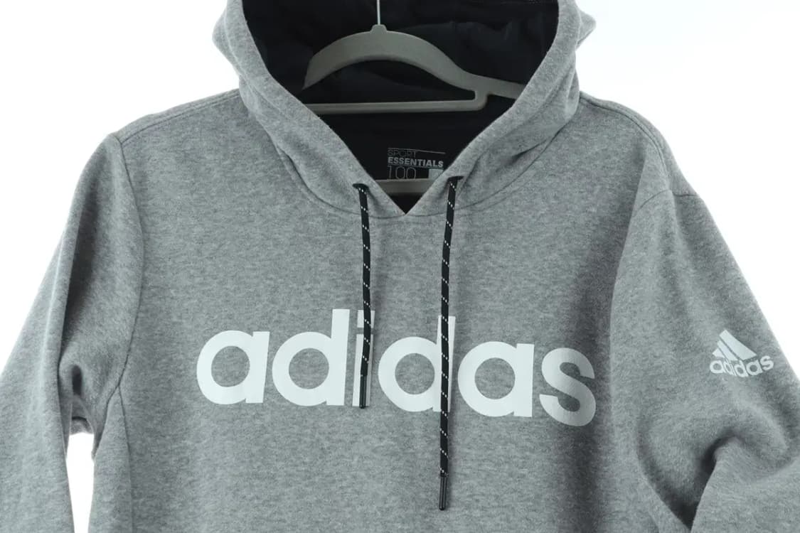 (L) 아디다스 후드티셔츠 그레이 사용감 기모-15D6B 상품이미지3