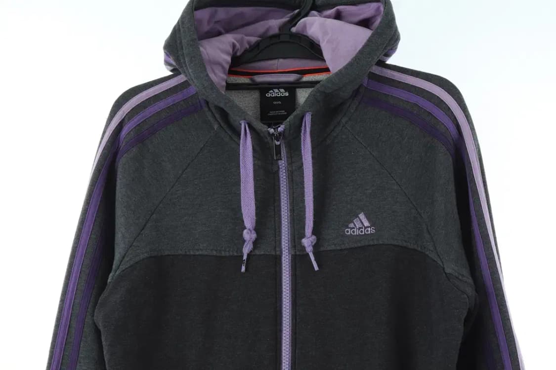 W(L) 아디다스 후드집업 기모 포도맛 삼선 희귀 매물-15D71 상품이미지3