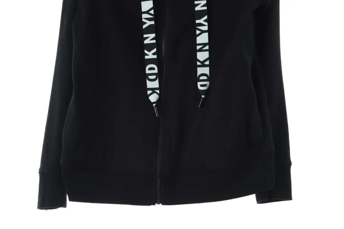 W(S) DKNY 디케이앤와이 도나카란 후드집업 빅로고 블랙-15D75 상품이미지4