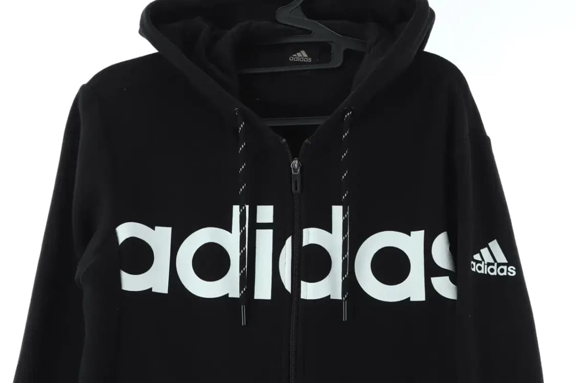 (M) 아디다스 후드집업 빅로고 블랙 올드스쿨 기모-15D76 상품이미지3