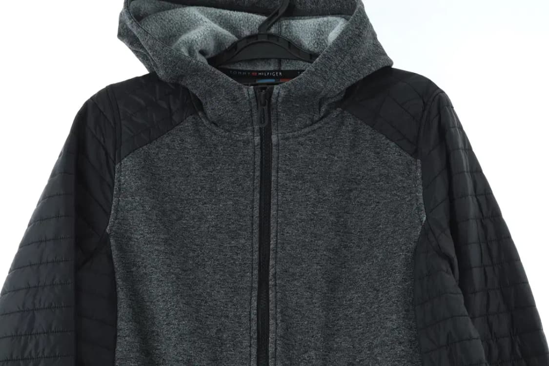 (M) 타미힐피거 후드집업 누빔 기모 차콜-15D7D 상품이미지3