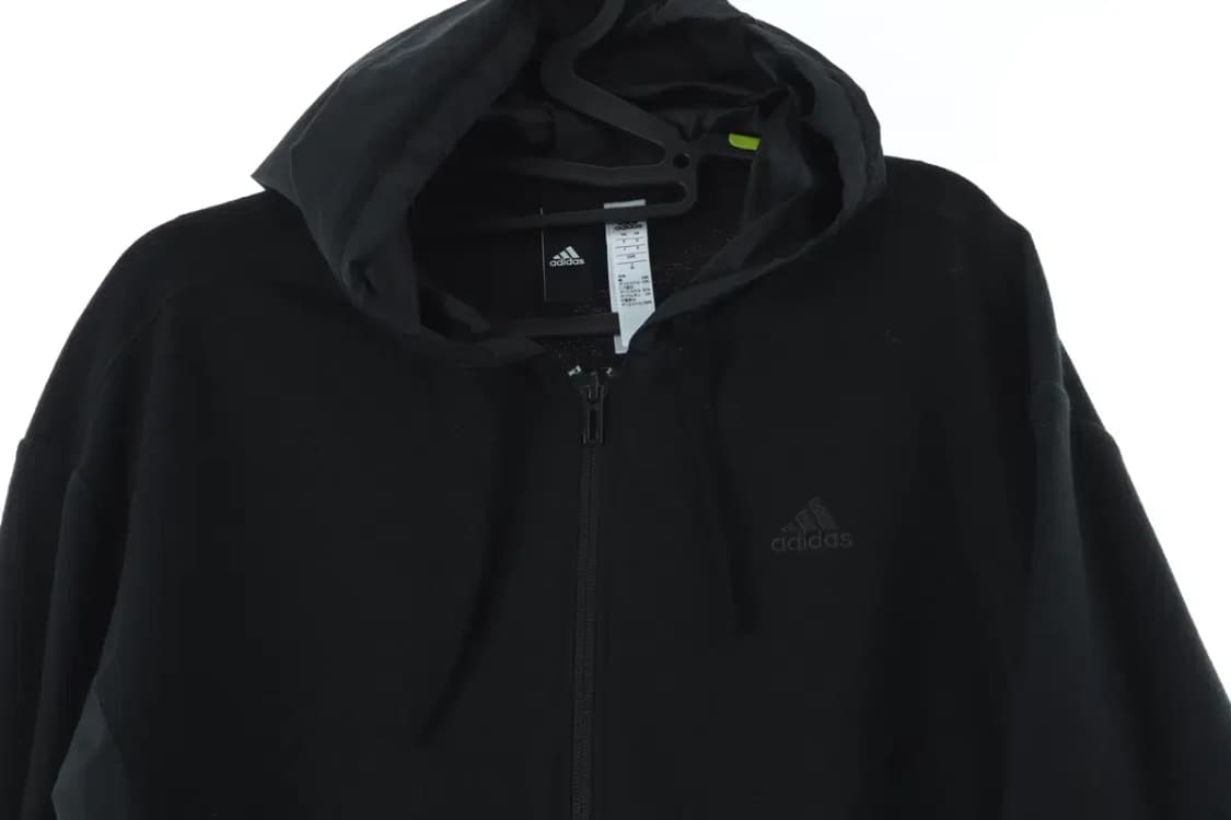 W(M) 아디다스 후드집업 삼선 블랙 소재배색 한정판-15D7E 상품이미지4