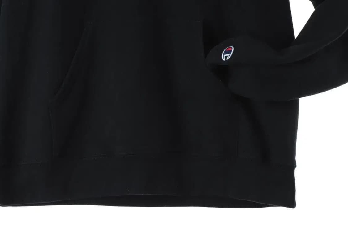 (XL-2XL) 챔피온 후드티셔츠 박시 무지 블랙 기모-15D92 상품이미지4