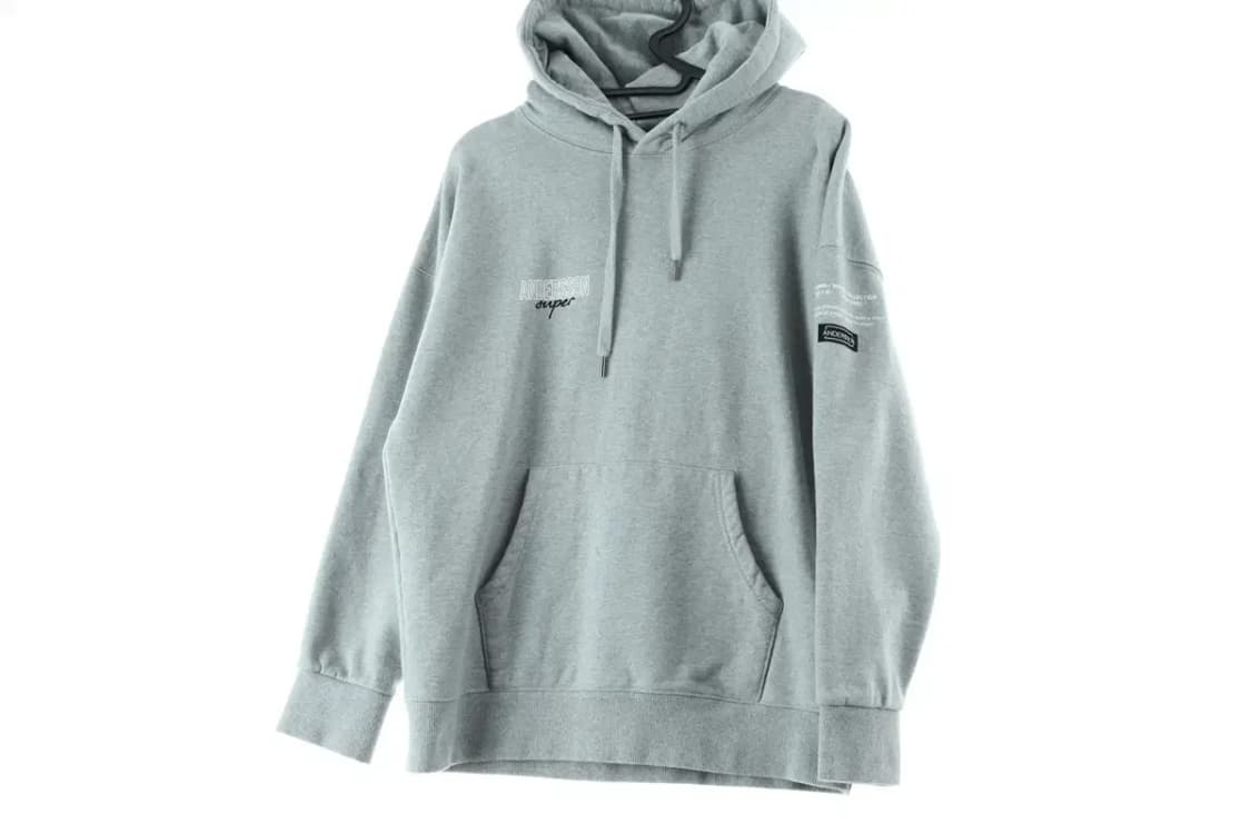 W(S) 앤더슨벨 후드티셔츠 기모 그레이 한정-15D94 상품이미지2