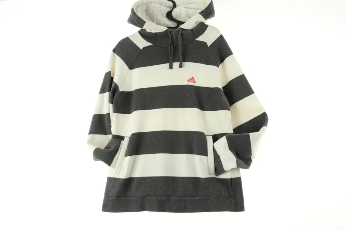 W(L-XL) 아디다스 후드티셔츠 두툼 기모 스트라이프-15D9C 상품이미지2