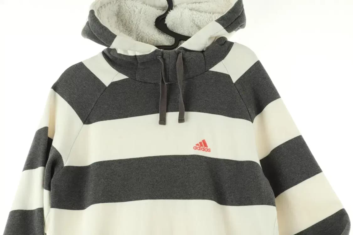 W(L-XL) 아디다스 후드티셔츠 두툼 기모 스트라이프-15D9C 상품이미지3