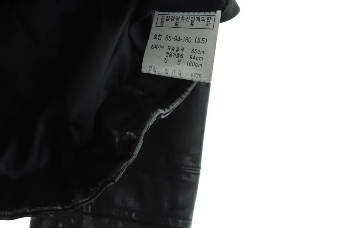 W(S) 브랜드빈티지 집업 바람막이 점퍼자켓 가죽 라이더 블랙-15DB3 상품이미지6