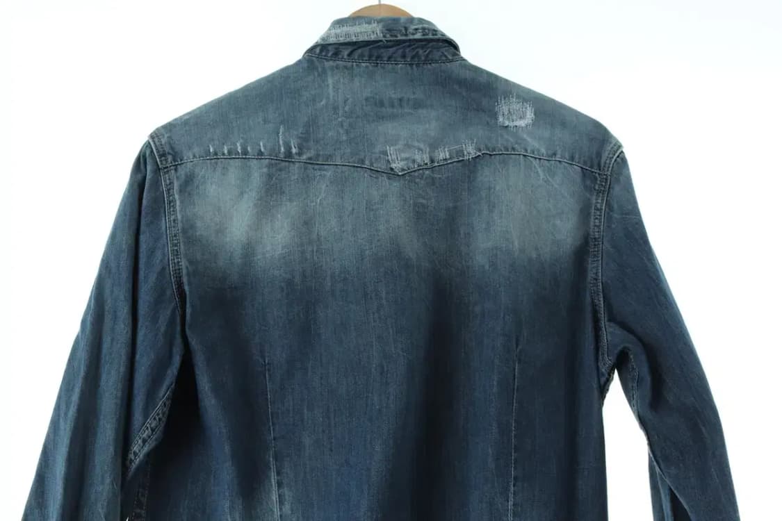 (L) 디스퀘어드 청남방 데님셔츠 워싱 한정 아메카지-15DB6 상품이미지2