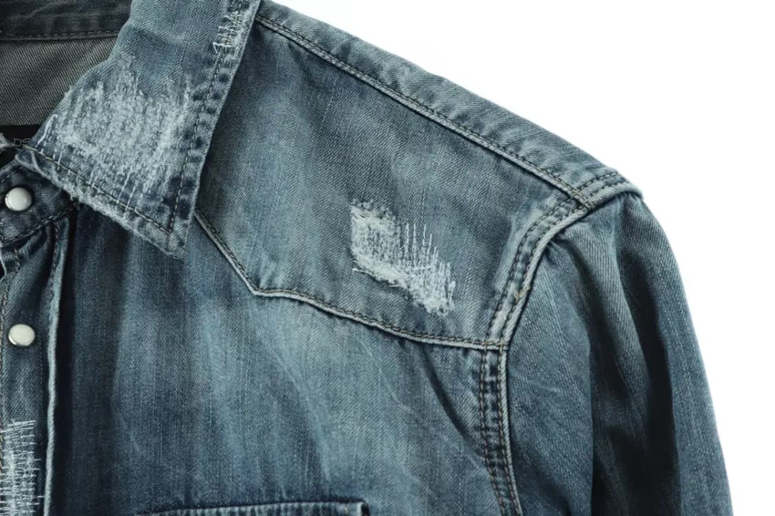 (L) 디스퀘어드 청남방 데님셔츠 워싱 한정 아메카지-15DB6 상품이미지7