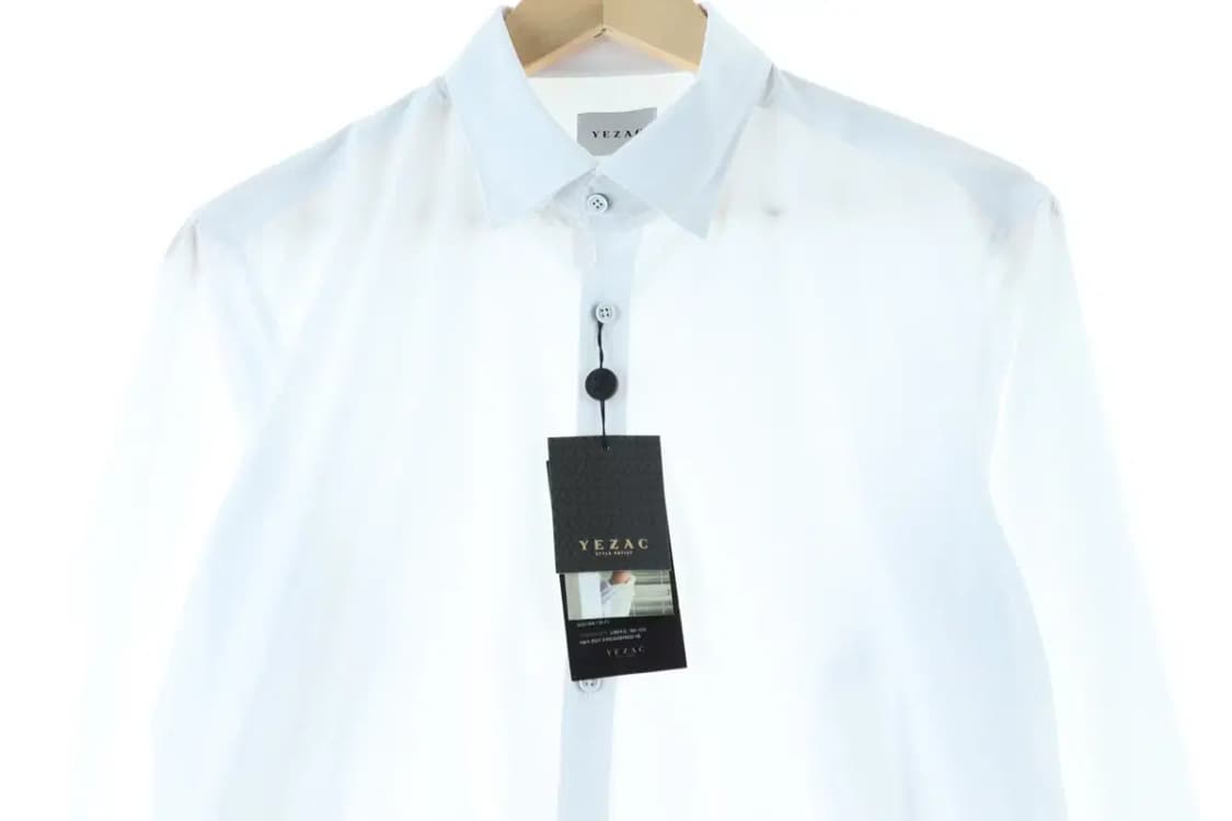 (L) 예작 셔츠 남방 무지 화이트 흰색-15DB7 상품이미지3