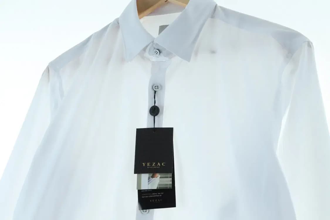 (L) 예작 셔츠 남방 무지 화이트 흰색-15DB7 상품이미지5