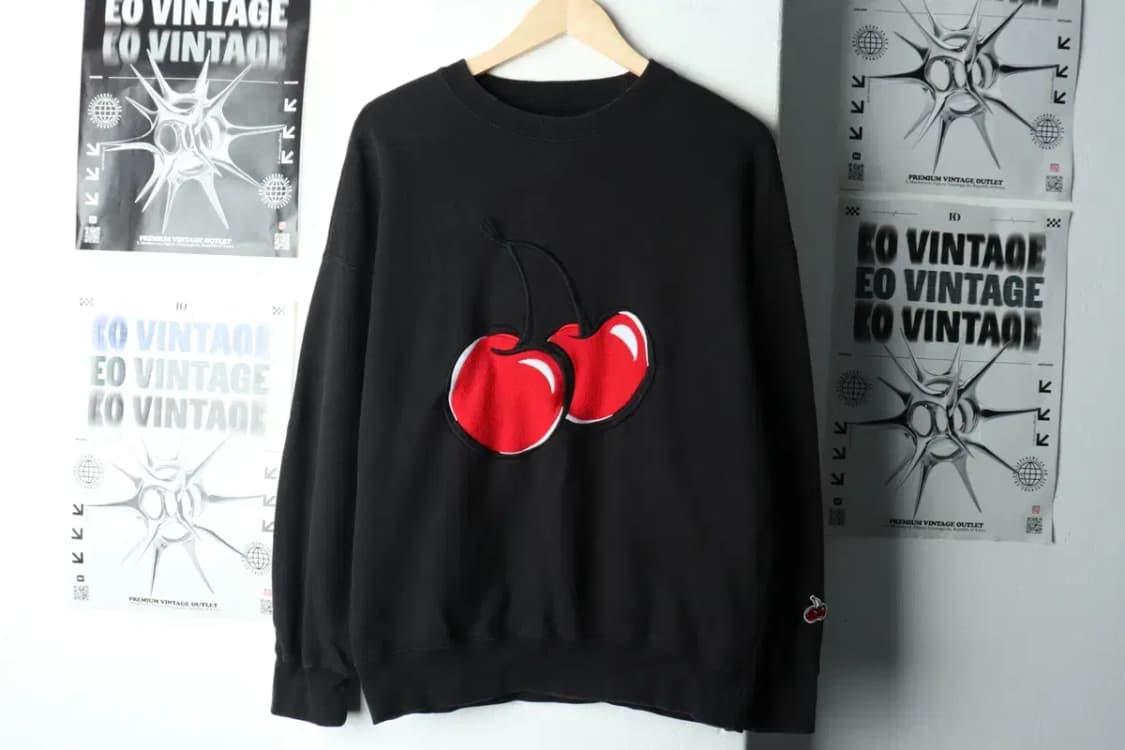 W(S-M) 키르시 맨투맨 티셔츠 빅로고 블랙-15E1B 상품이미지2