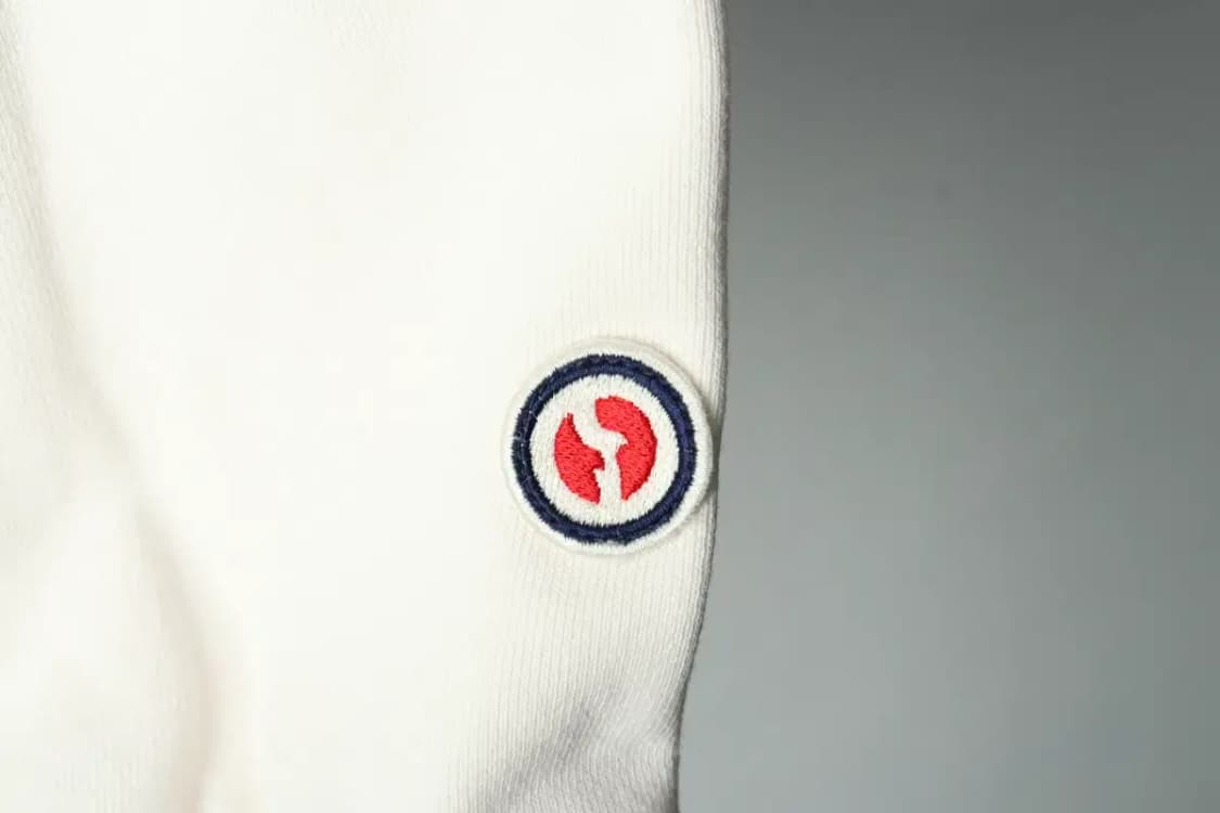 W(XL) 아웃도어 맨투맨 티셔츠 아이보리 기모 올드스쿨 자수-15E1C 상품이미지6