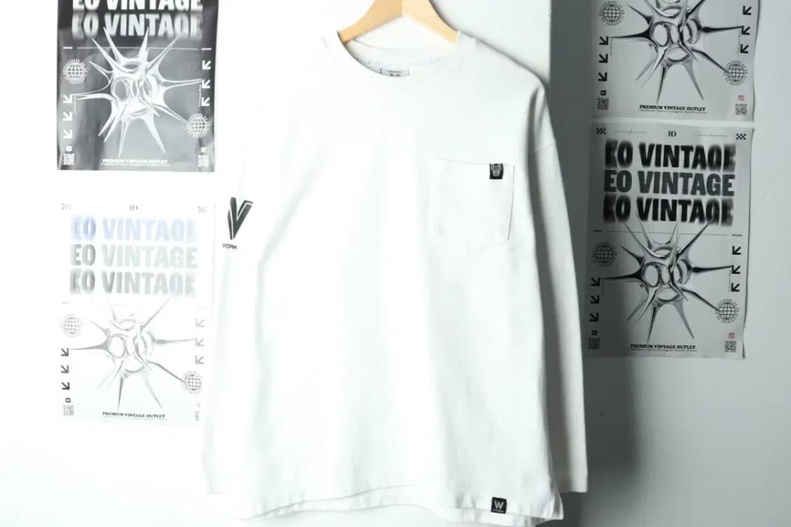 (M-XL) 라이프워크 맨투맨 티셔츠 화이트 포켓 올드스쿨-15E1E 상품이미지2