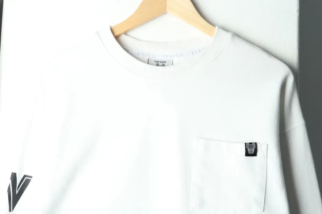 (M-XL) 라이프워크 맨투맨 티셔츠 화이트 포켓 올드스쿨-15E1E 상품이미지3