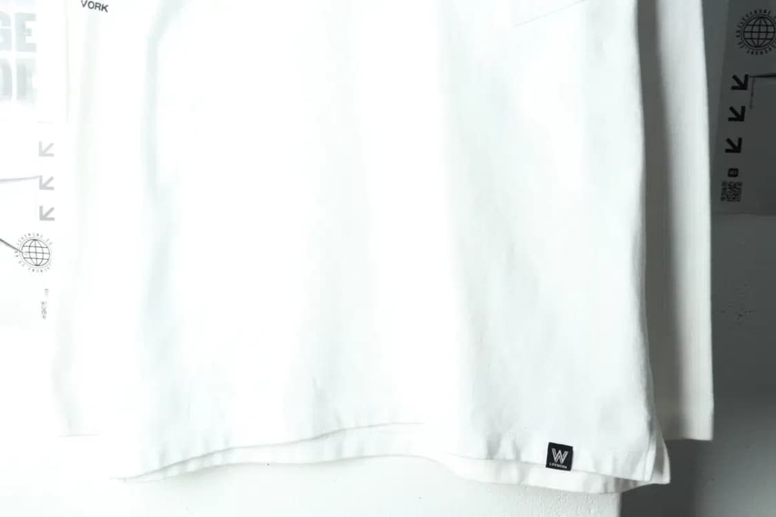 (M-XL) 라이프워크 맨투맨 티셔츠 화이트 포켓 올드스쿨-15E1E 상품이미지4