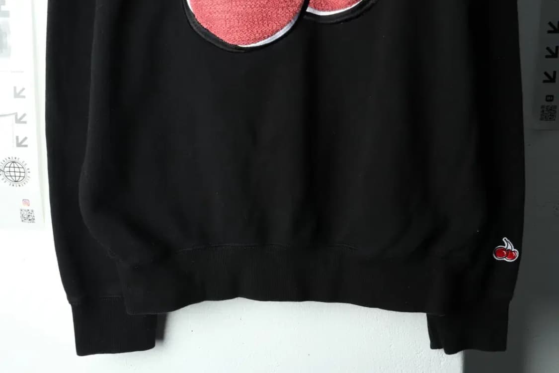 W(M) 키르시 맨투맨 티셔츠 빅로고 자수 블랙 기모-15E21 상품이미지4