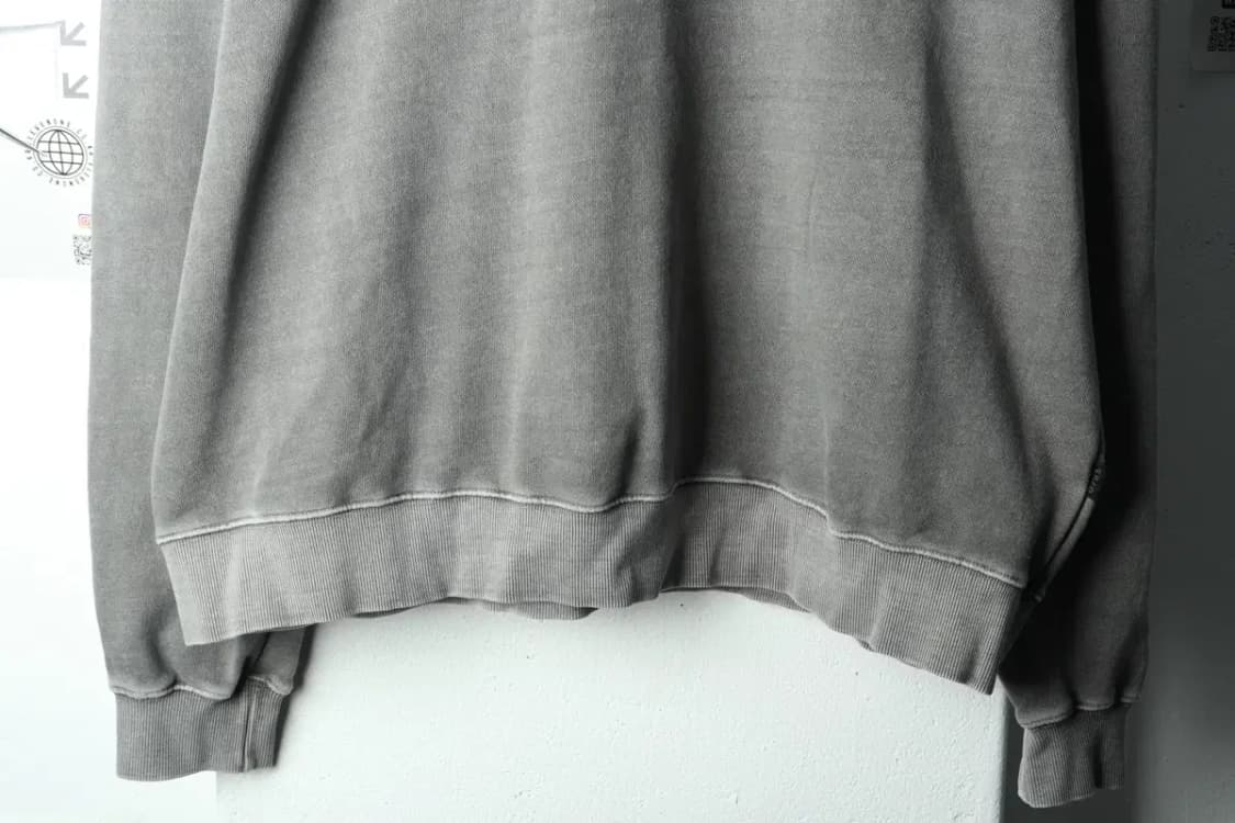 (F) 브랜드빈티지 맨투맨 티셔츠 빅사이즈 피그먼트 그레이-15E26 상품이미지4