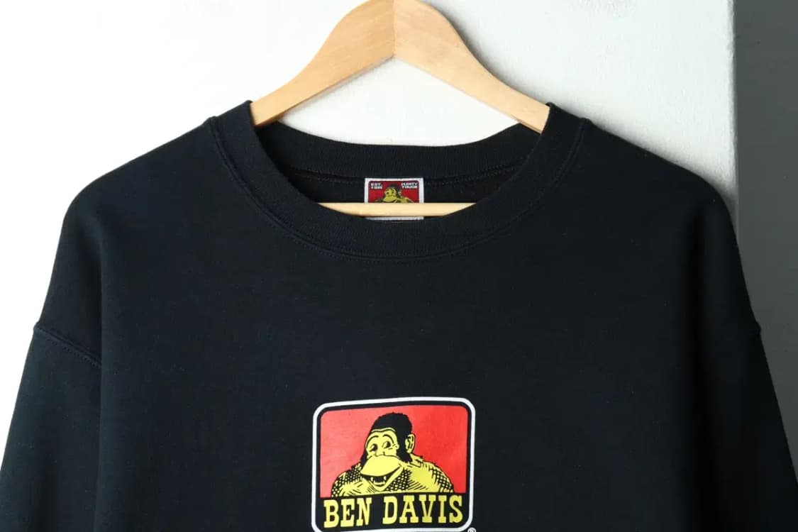 (S) 벤데이비스 맨투맨 티셔츠 블랙 기모 올드스쿨-15E27 상품이미지3