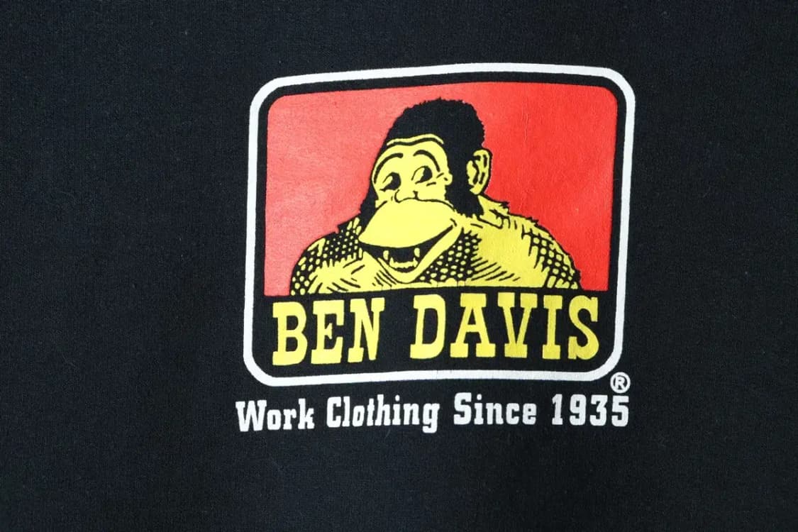 (S) 벤데이비스 맨투맨 티셔츠 블랙 기모 올드스쿨-15E27 상품이미지5