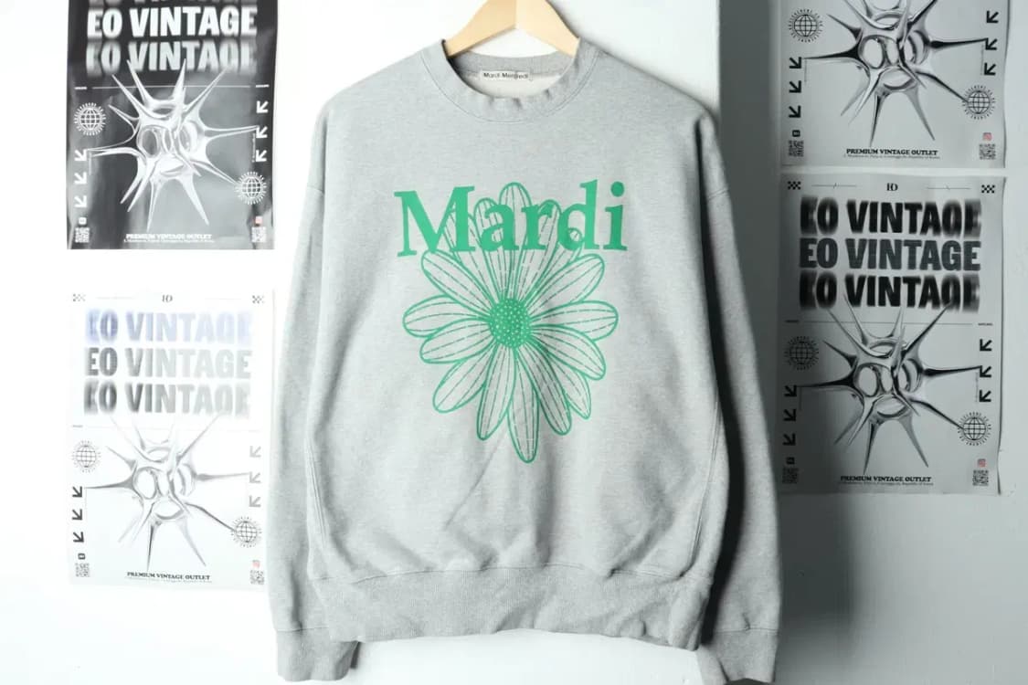 W(F) 마르디메르크디 맨투맨 티셔츠 빅로고 그레이-15E29 상품이미지2