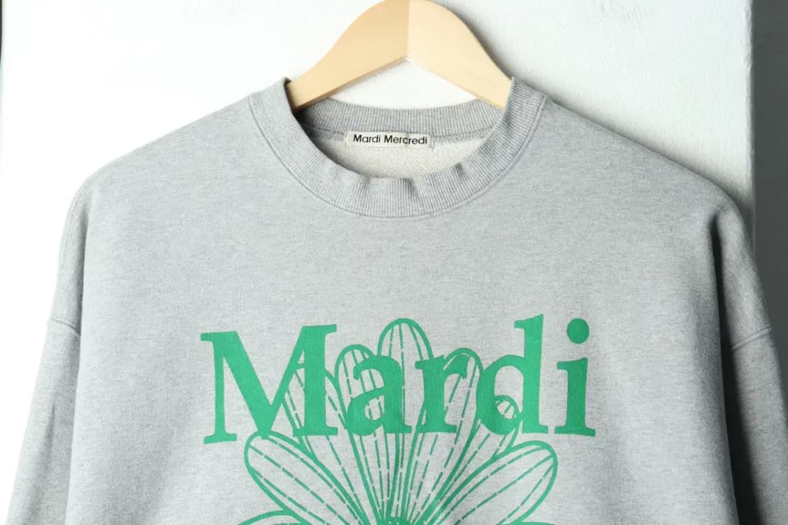 W(F) 마르디메르크디 맨투맨 티셔츠 빅로고 그레이-15E29 상품이미지3