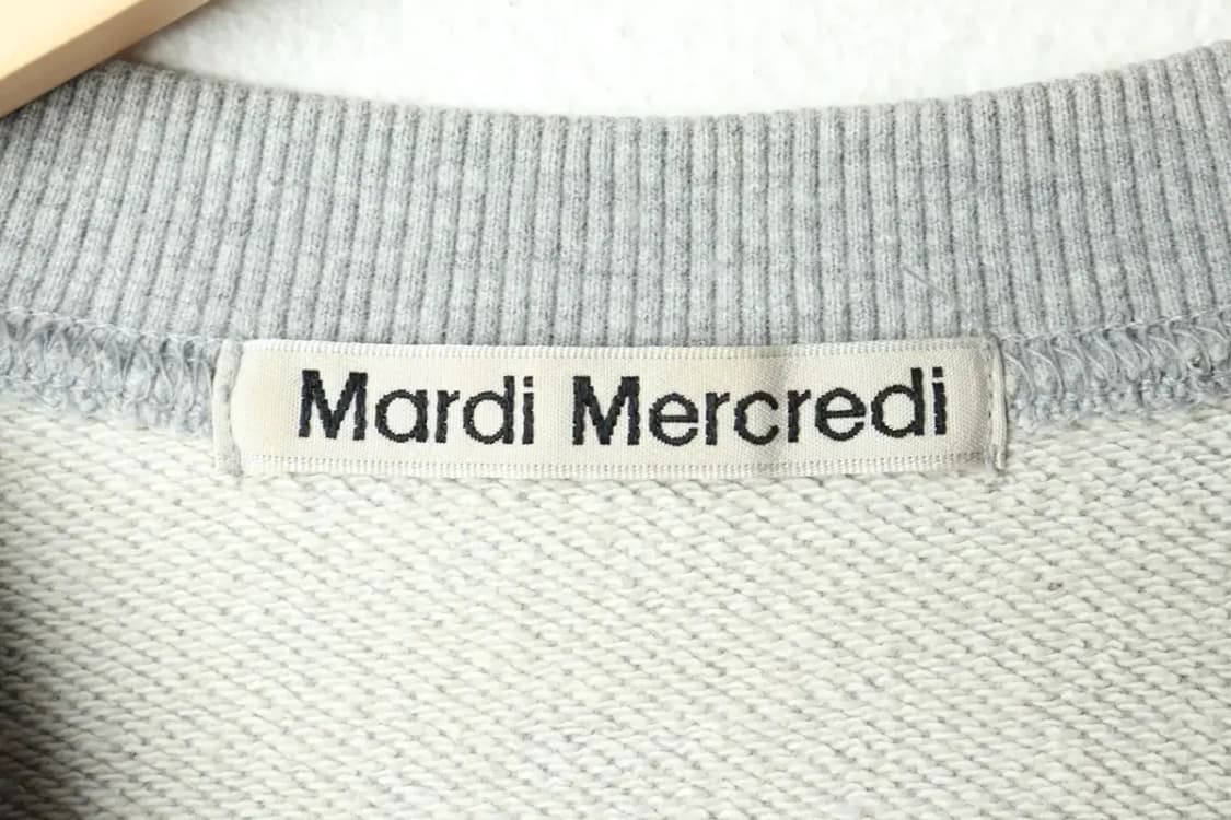 W(F) 마르디메르크디 맨투맨 티셔츠 빅로고 그레이-15E29 상품이미지6