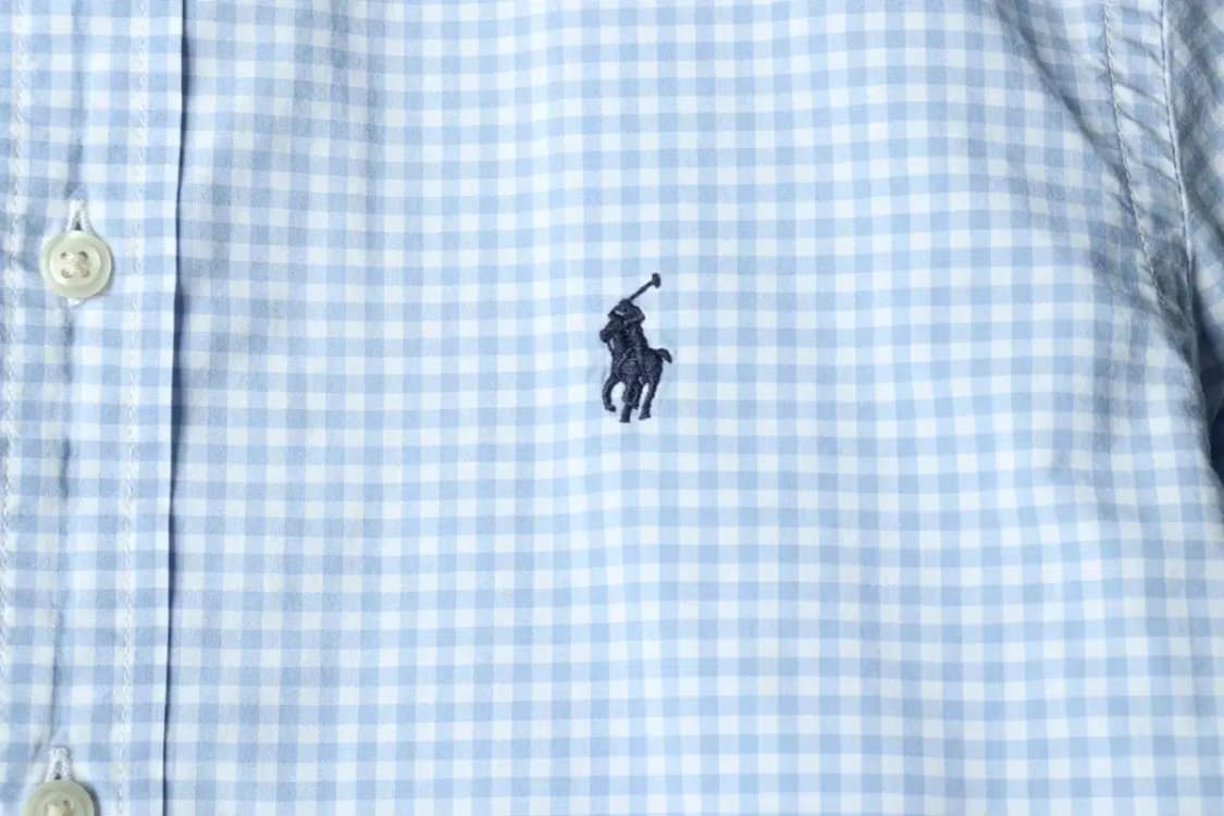 W(S) 폴로 랄프로렌 셔츠 남방 연블루 체크 포니-15E94 상품이미지5