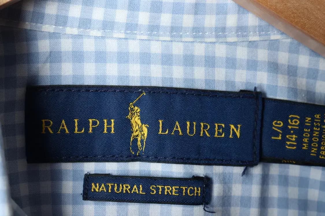W(S) 폴로 랄프로렌 셔츠 남방 연블루 체크 포니-15E94 상품이미지6