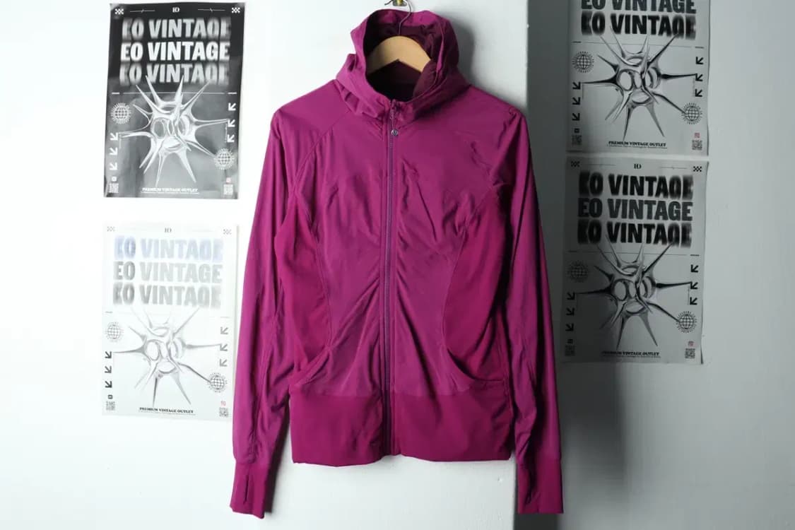 W(F) 룰루레몬 집업 바람막이 점퍼자켓 버건디 스쿠버 풀집-15E9B 상품이미지2