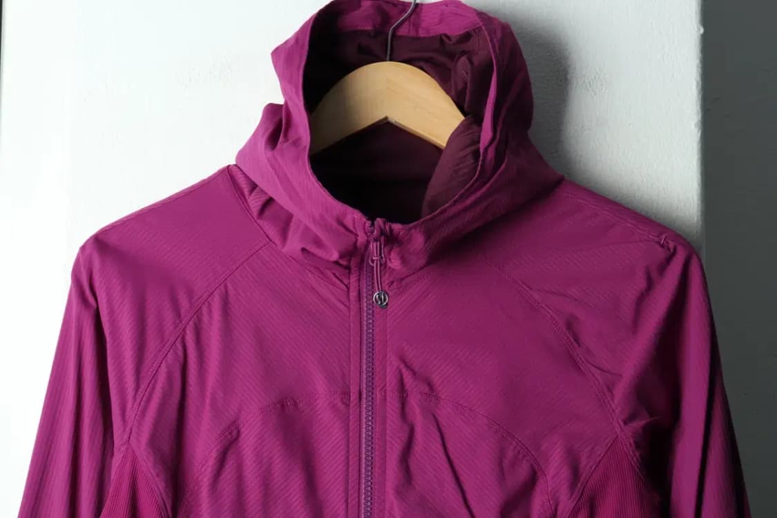 W(F) 룰루레몬 집업 바람막이 점퍼자켓 버건디 스쿠버 풀집-15E9B 상품이미지3
