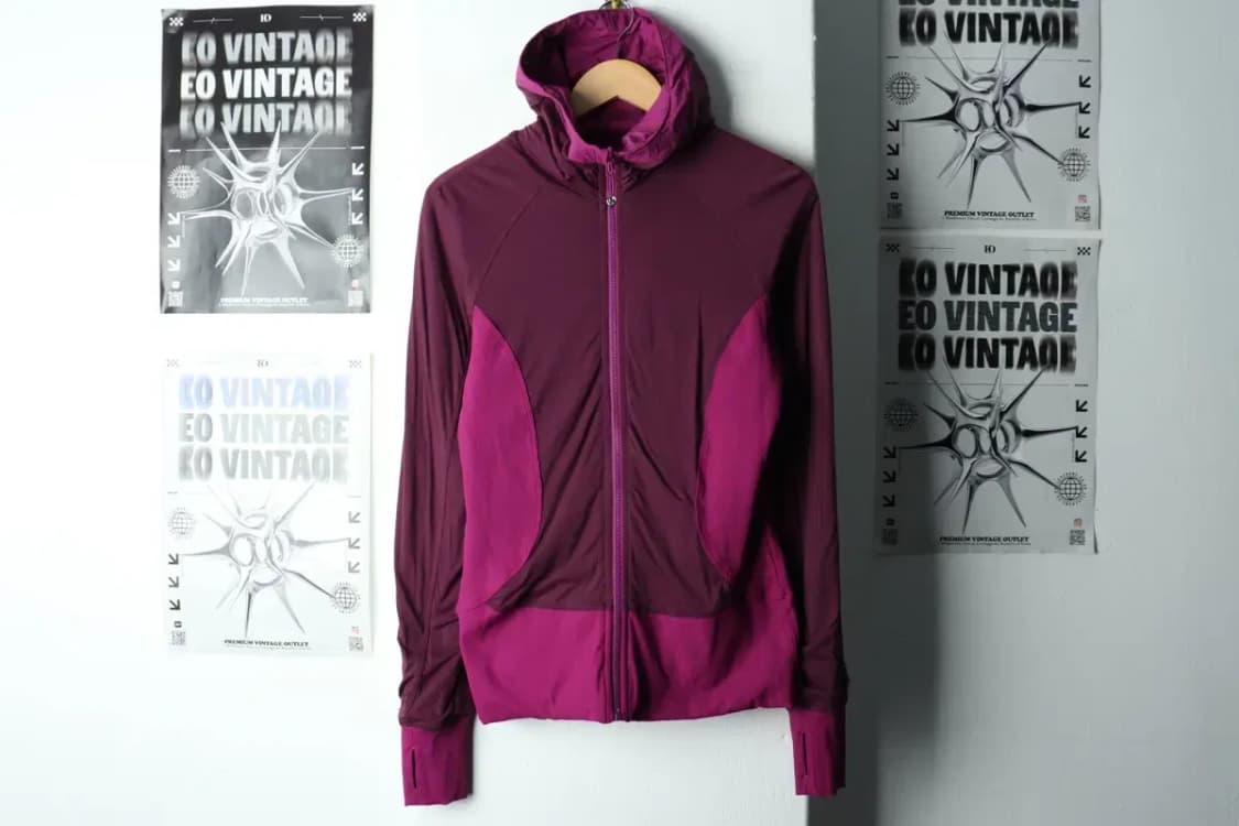 W(F) 룰루레몬 집업 바람막이 점퍼자켓 버건디 스쿠버 풀집-15E9B 상품이미지6