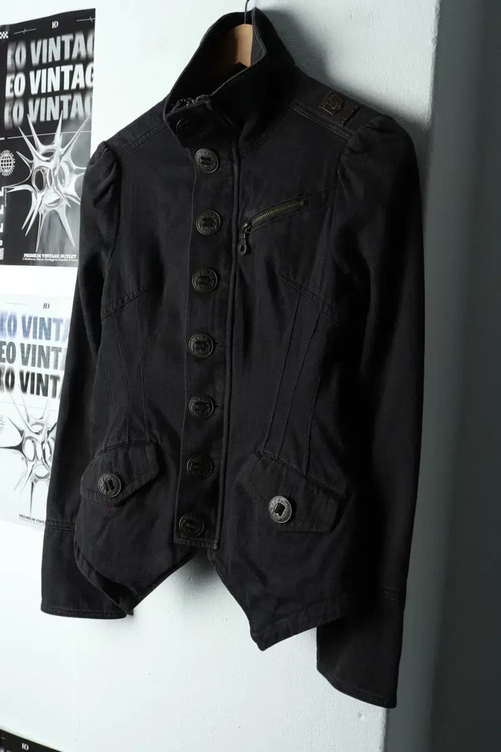 W(S-M) 디젤 집업 바람막이 점퍼자켓 블랙 라이더 한정-15EA1 상품이미지1