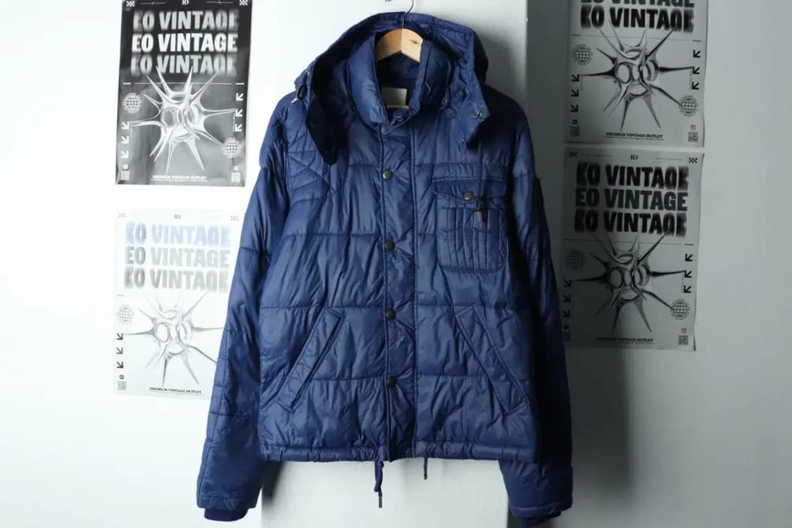 (L-XL) 디젤 패딩 점퍼자켓 블루 포켓 올드스쿨-15EA3 상품이미지2