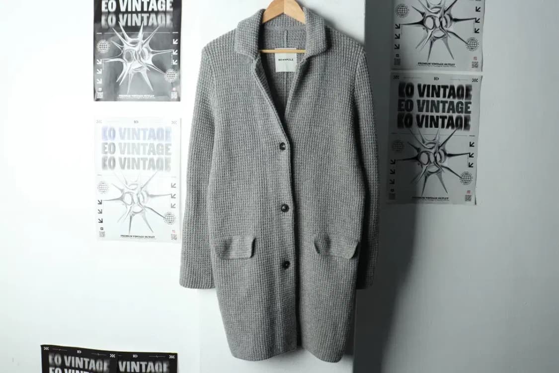 W(F) 빈폴 코트자켓 캐시미어 그레이 와플 니트-15EA6 상품이미지2