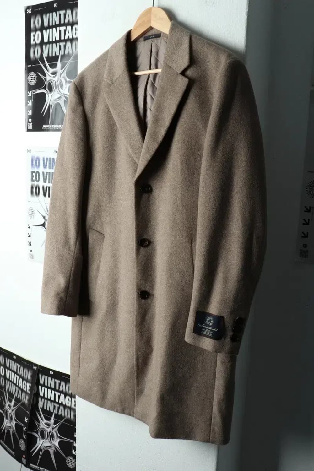 (L) 브랜드빈티지 코트자켓 앤드지 캐시미어 베이지-15EAA 상품이미지1