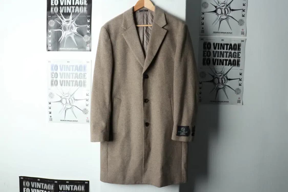 (L) 브랜드빈티지 코트자켓 앤드지 캐시미어 베이지-15EAA 상품이미지2